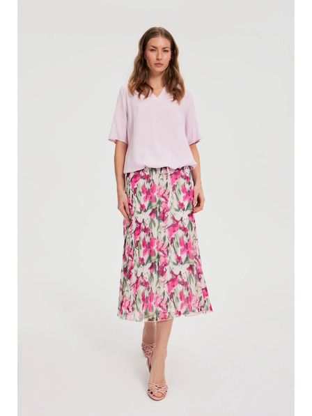 Moodo Fustă midi cu model bej Moodo