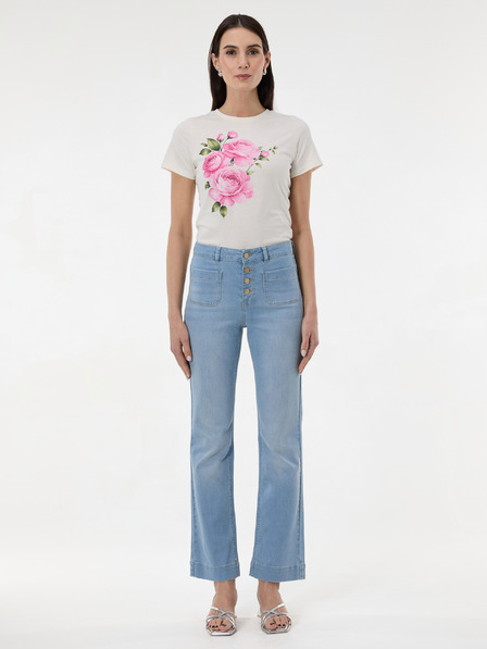 Orsay Tricou crem de damă cu imprimeu ORSAY