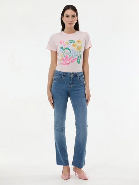 Orsay Tricou roz deschis de damă cu imprimeu ORSAY