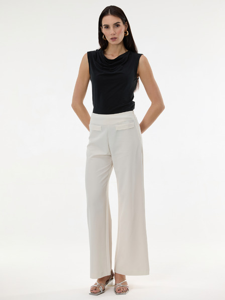 Orsay Pantaloni drepți albi pentru femei ORSAY