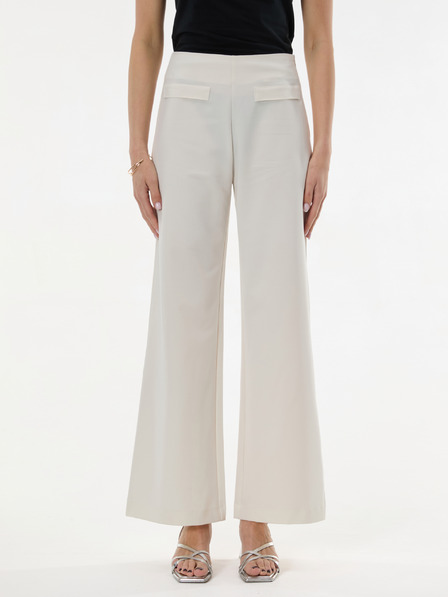 Orsay Pantaloni drepți albi pentru femei ORSAY