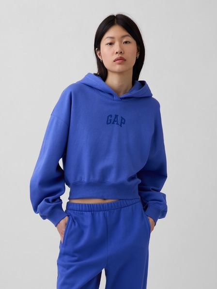 GAP Hanorac oversize crop cu logo VintageSoft GAP