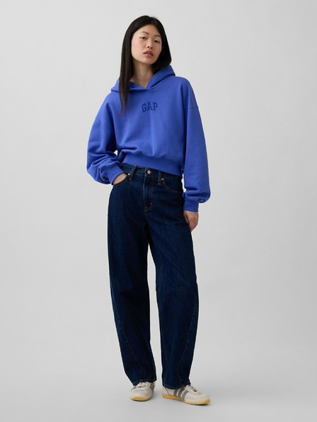 GAP Hanorac oversize crop cu logo VintageSoft GAP