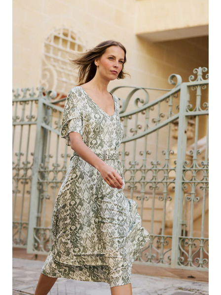 Moodo Rochie din viscoză olive Moodo