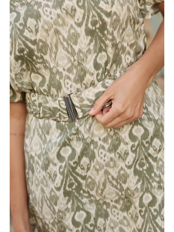 Moodo Rochie din viscoză olive Moodo