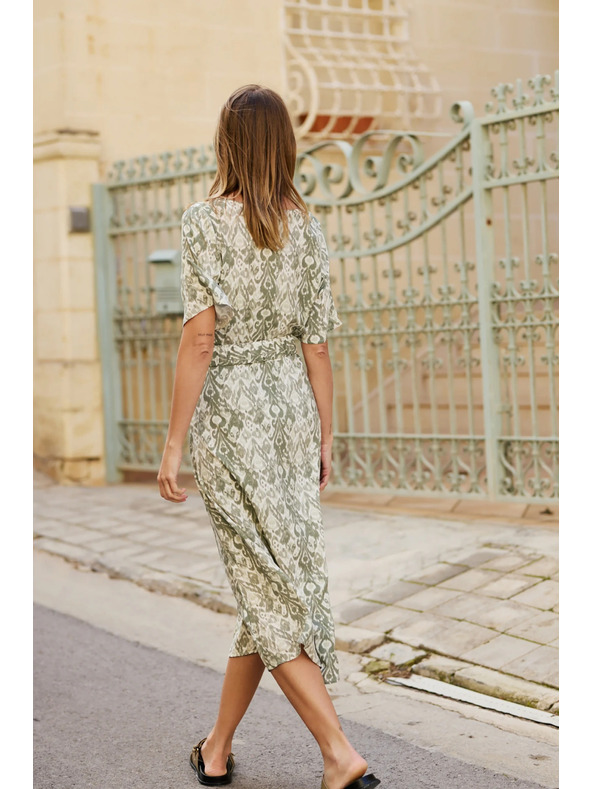 Moodo Rochie din viscoză olive Moodo