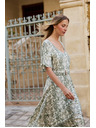 Moodo Rochie din viscoză olive Moodo