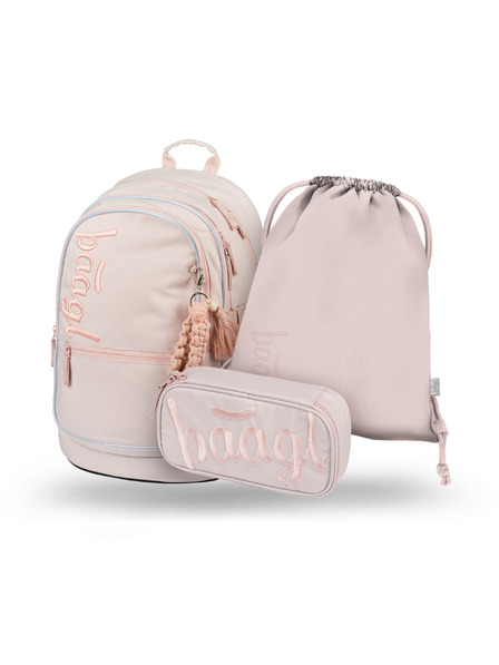 BAAGL  BAAGL 3 SET Core Creamy: rucsac, penar, sac