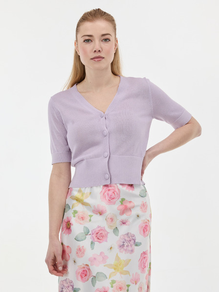 Orsay Cardigan lila deschis pentru femei cu mânecă scurtă ORSAY