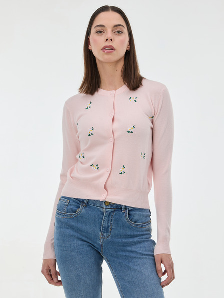 Orsay Cardigan roz deschis pentru femei cu broderie ORSAY