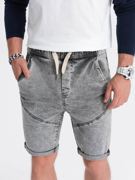 Ombre Clothing Pantaloni scurți din denim gri pentru bărbați Ombre Clothing W361