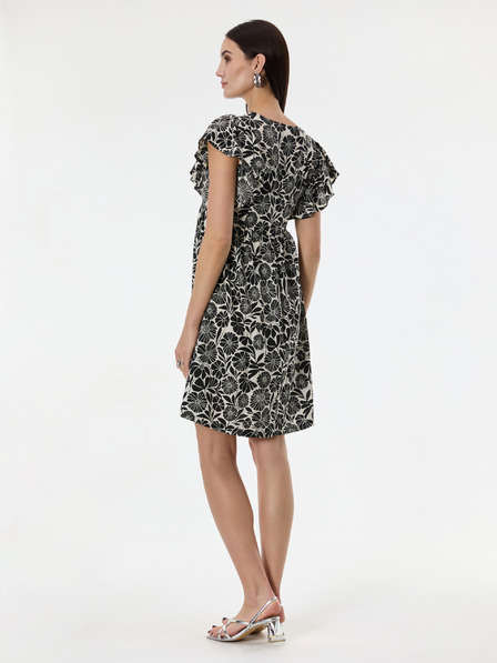 Orsay Rochie neagră cu model, până la genunchi, pentru femei ORSAY