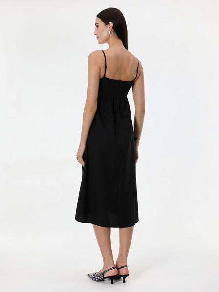 Orsay Rochie midi neagră de damă cu aplicație ORSAY