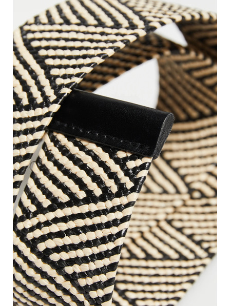 Moodo Centură tricotată neagră Moodo