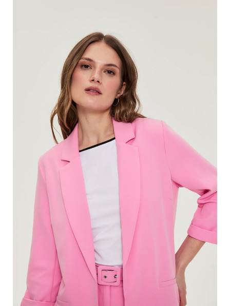 Moodo Sacou cu mâneci 3/4 roz Moodo