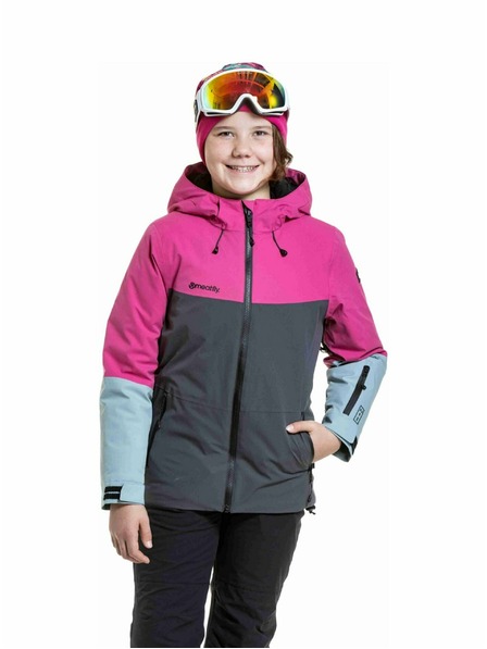 Meatfly Meatfly jachetă de schi și snowboard pentru copii Deliah Grey Dark / Pink