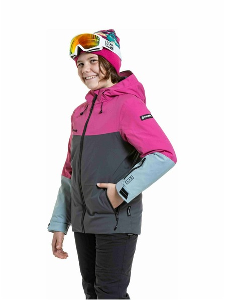 Meatfly Meatfly jachetă de schi și snowboard pentru copii Deliah Grey Dark / Pink