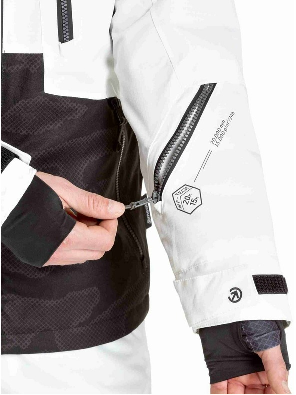 Meatfly Meatfly jachetă pentru bărbați SNB & SKI Cronos White / Morph Black