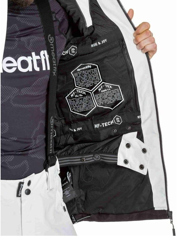 Meatfly Meatfly jachetă pentru bărbați SNB & SKI Cronos White / Morph Black