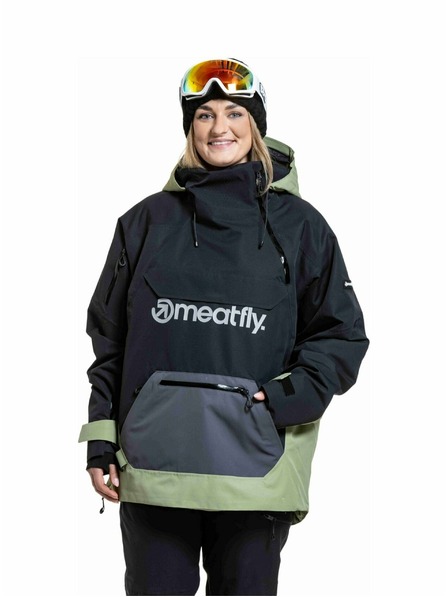 Meatfly Meatfly jachetă unisex SNB & SKI Maddie Black / Olive Light