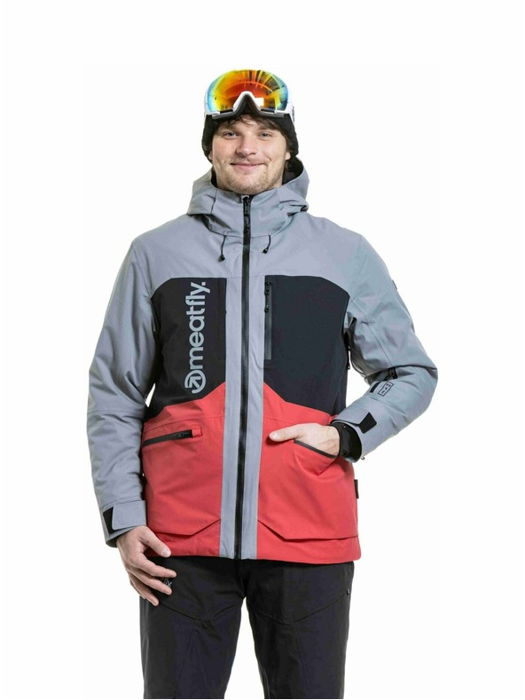 Meatfly Meatfly jachetă bărbătească SNB & SKI Manifold Silver / Red