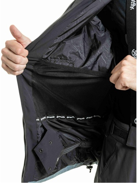 Meatfly Meatfly jachetă bărbătească SNB & SKI Cronos Black / Blue Sea