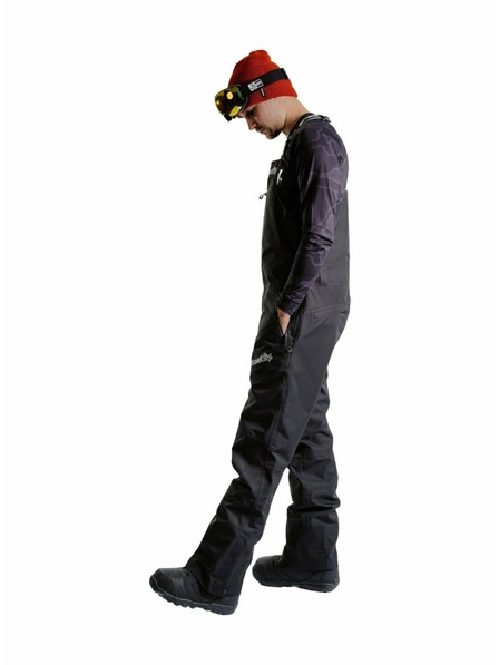 Meatfly Meatfly pantaloni cu bretele unisex SNB & SKI Kenny Black