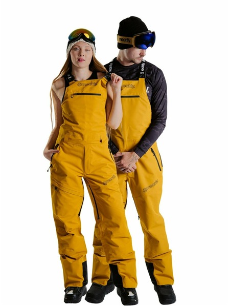 Meatfly Meatfly pantaloni cu bretele unisex SNB & SKI Kenny Chai Tea Latte