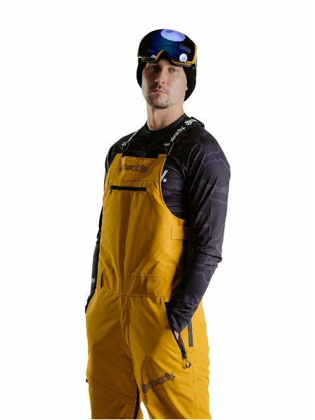 Meatfly Meatfly pantaloni cu bretele unisex SNB & SKI Kenny Chai Tea Latte