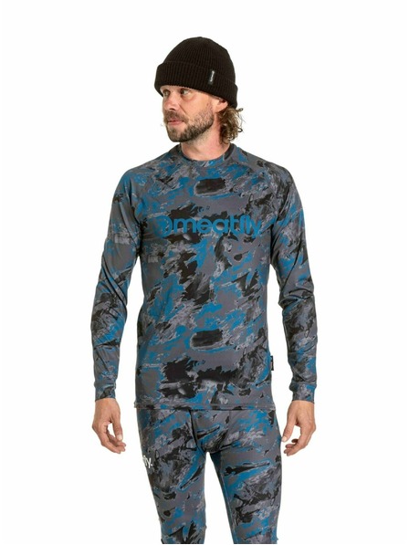 Meatfly Meatfly tricou termic barbatesc Avery Mossy Petrol