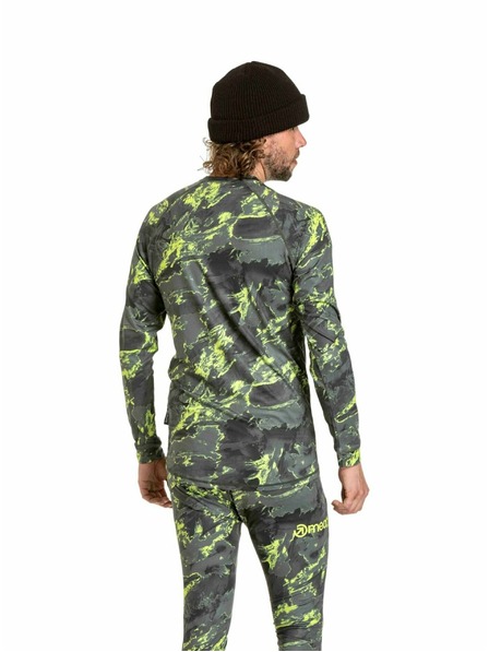 Meatfly Meatfly tricou termic barbatesc Avery Lime Mossy