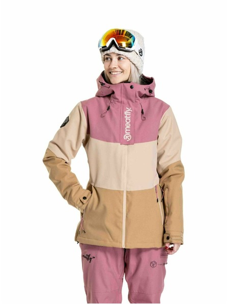 Meatfly Meatfly jachetă de snowboard și schi pentru femei Kirsten Latte / Dusty Rose