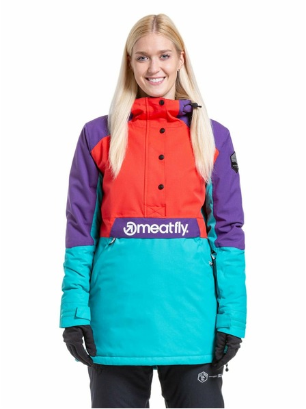 Meatfly Meatfly jachetă de snowboard și schi pentru femei Aiko Turquoise/Ferrari Red