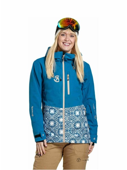 Meatfly Jachetă SNB & SKI femei Meatfly Gaia Mosaic / Blue