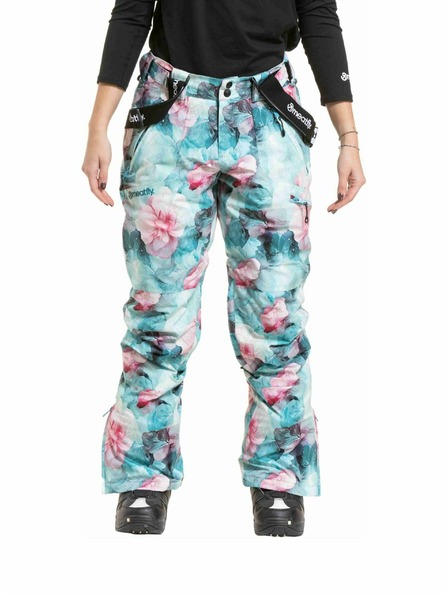 Meatfly Pantaloni SNB & SKI femei Meatfly Foxy Pink Flowers