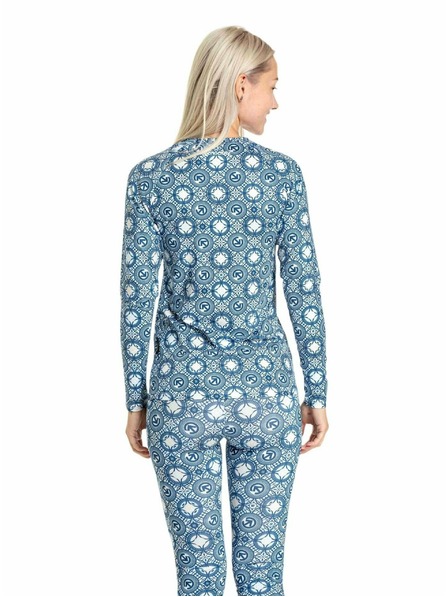 Meatfly Tricou termic femei Meatfly Capa Mosaic Blue