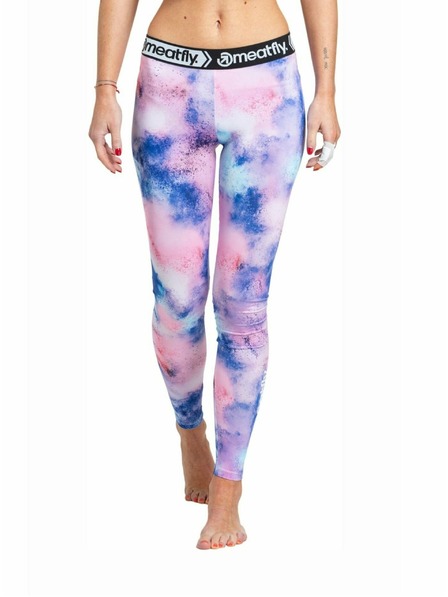 Meatfly Pantaloni termici femei Meatfly Taro Purple Aquarel