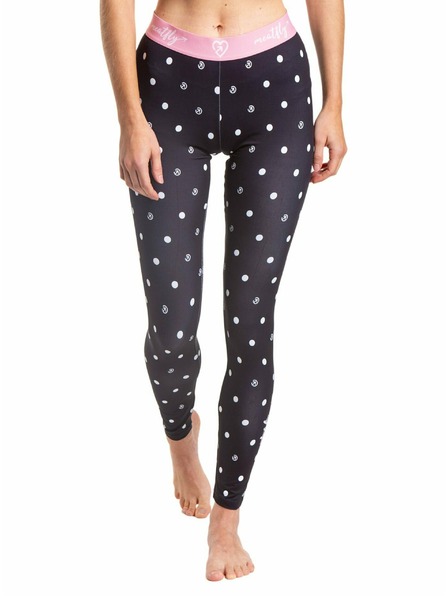 Meatfly Pantaloni termici femei Meatfly Taro Black Dots
