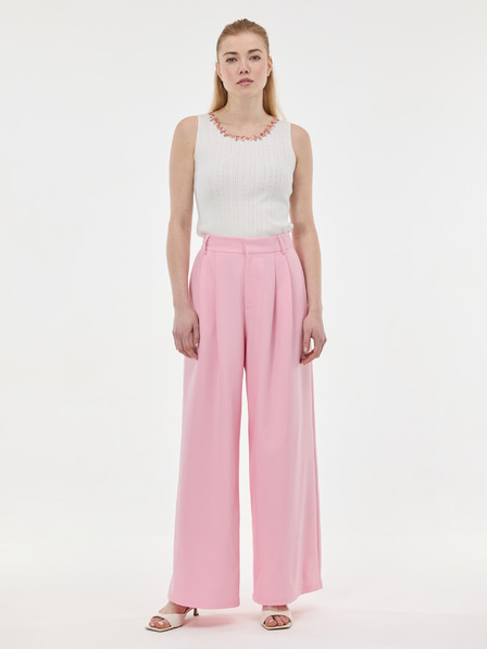 Orsay Pantaloni largi roz deschis pentru femei ORSAY