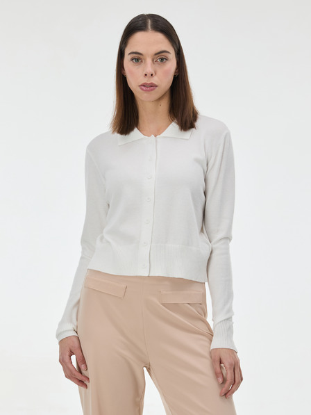 Orsay Pulover crem pentru femei cu guler ORSAY