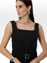 Orsay Rochie neagră de damă cu curea ORSAY