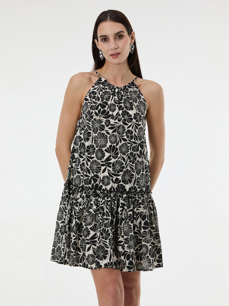 Orsay Rochie neagră cu model, până la genunchi, pentru femei ORSAY