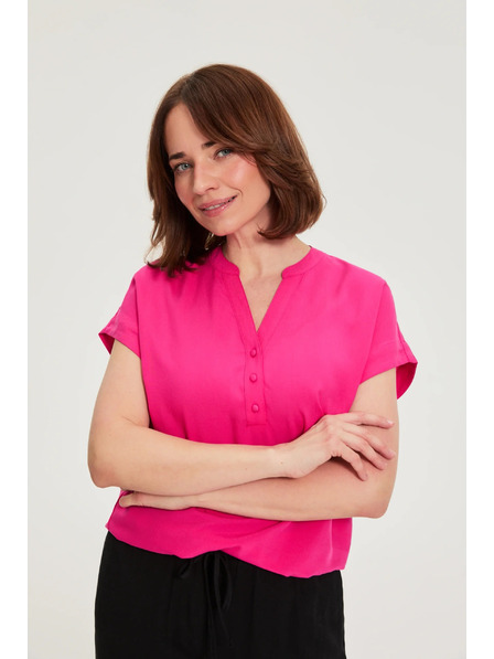 Moodo Cămașă din viscoză purpurie Moodo