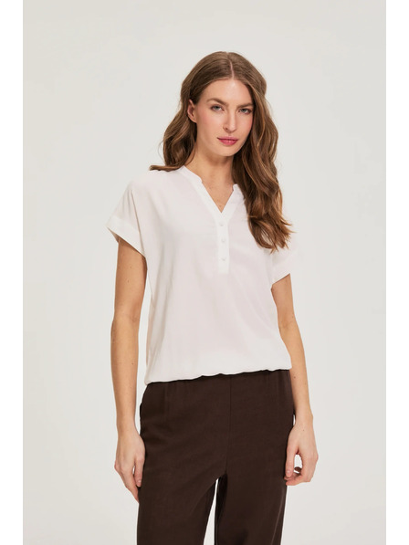 Moodo Cămașă albă din viscoză Moodo