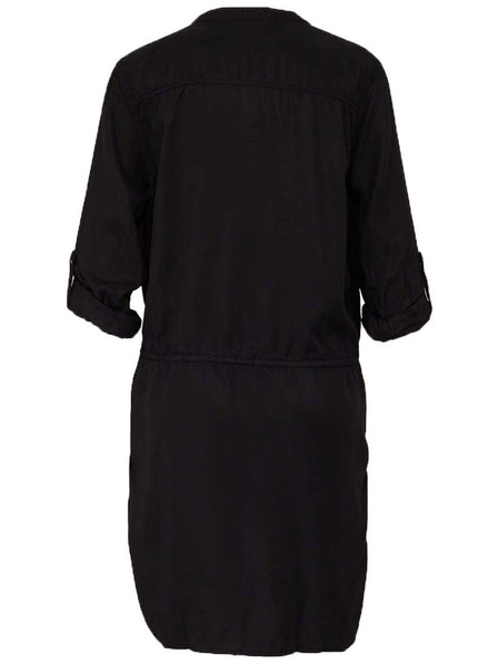 CAMAIEU Rochie cămașă neagră cu legare