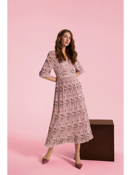 Moodo Rochie plisată roz Moodo