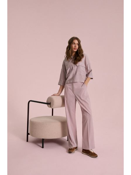 Moodo Cămașă din viscoză roz Moodo