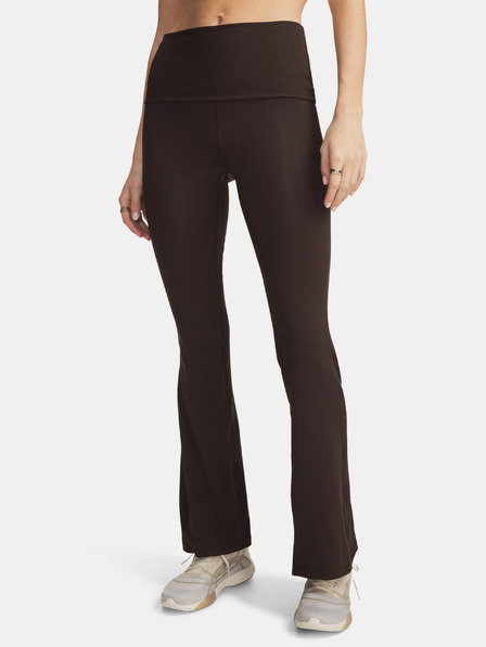 Under Armour Pantaloni sport pentru femei Under Armour Meridian Rib Foldover Flare-BRN