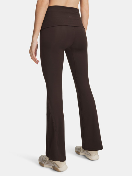 Under Armour Pantaloni sport pentru femei Under Armour Meridian Rib Foldover Flare-BRN