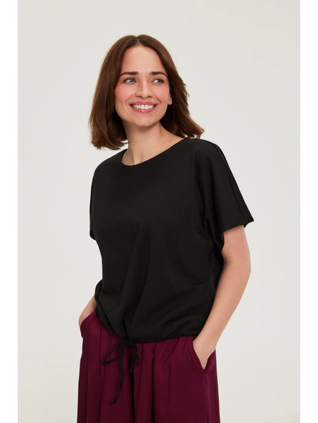 Moodo Tricou cu legătură negru Moodo